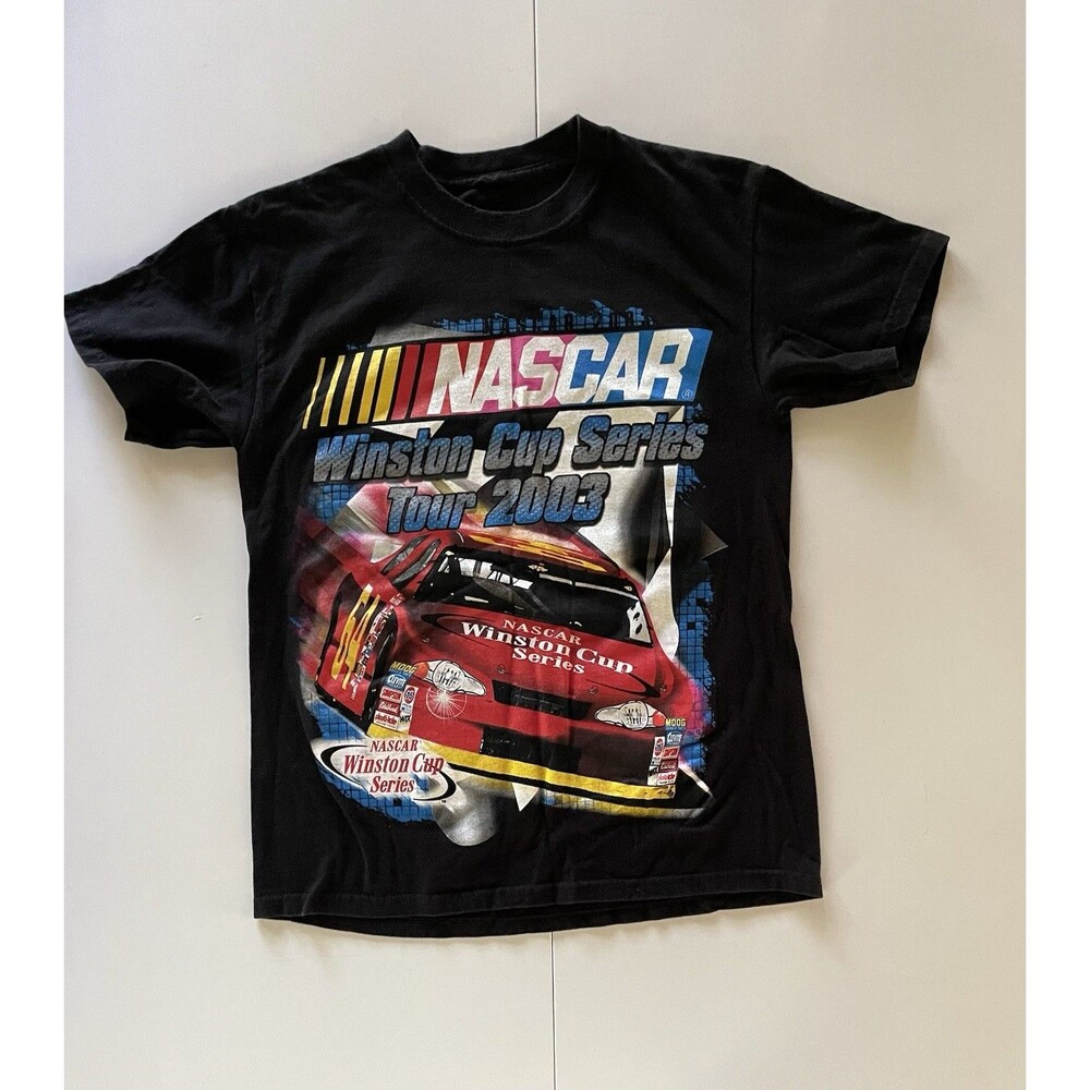 Small/Medium Vintage Double-Sided 2003 NASCAR Winston Cup Series Tour T-Shirt